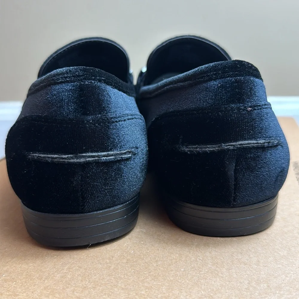 Steve Madden Black Velvet Bit Loafers - Picture 14 of 16